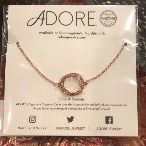 Adore Jewelry - Adore Swarovski rose gold necklace